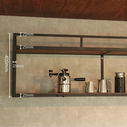 オーダーサイズ可能/アイアンキッチンシェルフ/吊戸/戸棚/ウォール