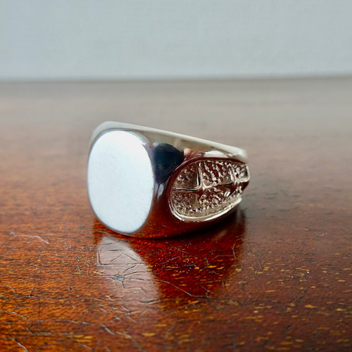 仁尾彫金『ギャラクシー楕円の印台リング』ハンドメイド336 指輪 