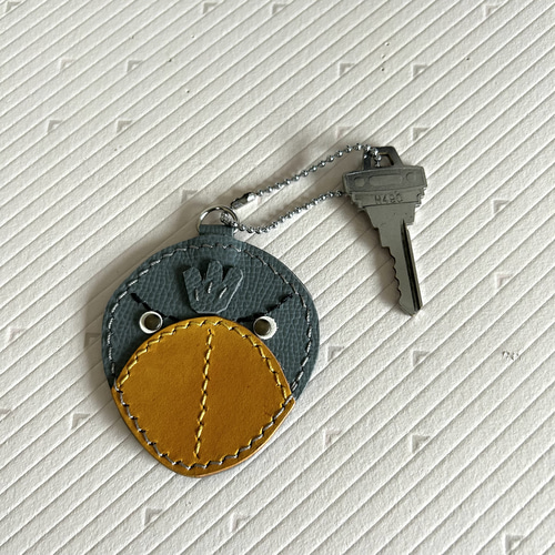 ☆受注生産‪☆ ハシビロコウのレザーキーホルダー チャーム‬