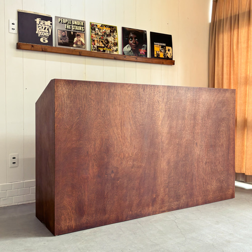 VINTAGE RECORD BOOTH サイズ変更可 レコード 本棚 ビンテージ ミッド