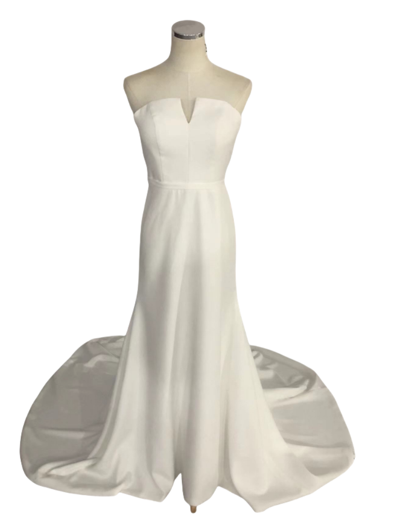 パーティードレス ベアトップ 編み上げ ソフトマーメイドライン 前撮り 二次会