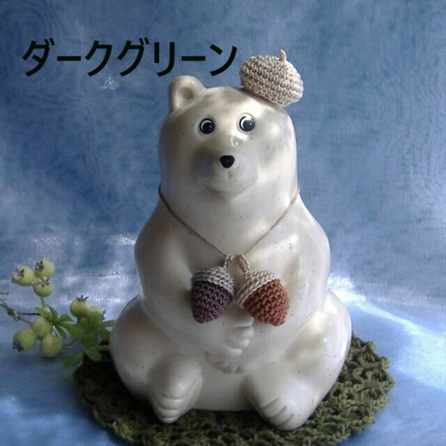 しろくま貯金箱❁マット ムーミンライト 15cm ドイリー 座布団 花瓶敷