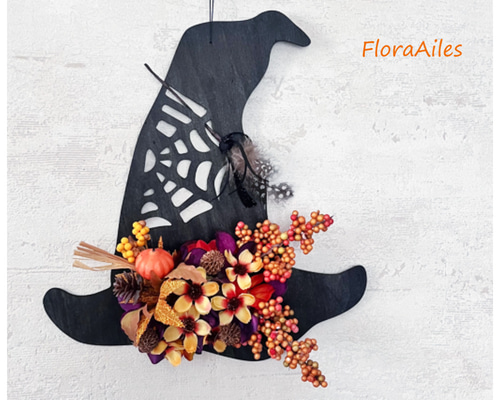 お急ぎ対応！魔女の帽子♪壁飾り、ハロウィンに飾って欲しい、プレート