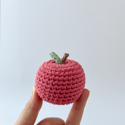 かじりたくなる りんごのあみぐるみ 梨 やわらか安心◎ 秋 果物 撮影