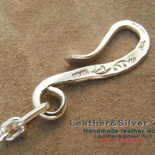 シルバーチェーン 細角小豆 925 金具オリジナル1点物k18 925