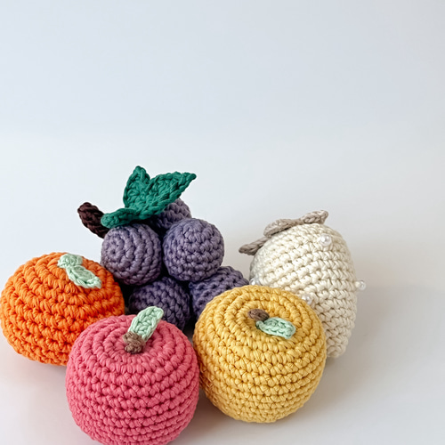 ぶどうのあみぐるみ 秋 果物 おままごと フォトブース 撮影小物 【受注