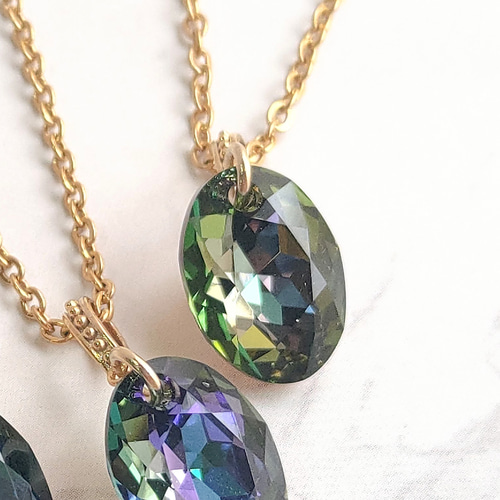 超レア！ペリドット ヴィトレイルライト｜オーバル型高品質クリスタル 