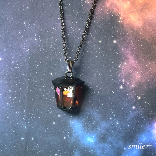 1307】レジン ハロウィン ネックレス ペンダント ハンドメイド