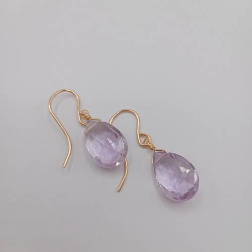 2月の誕生石アメジスト】ピンクアメジストのピアス ピアス（フック 