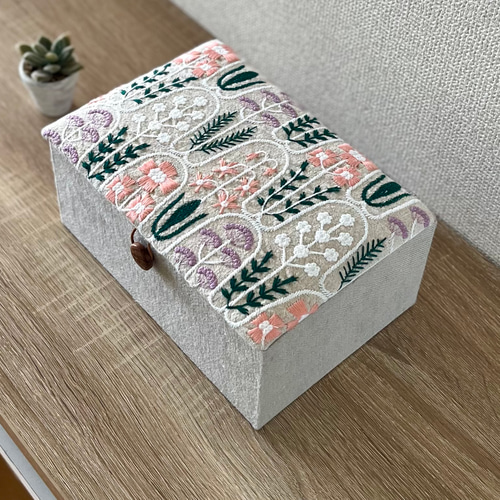 Gardenインテリアボックス〈Lサイズ〉裁縫箱・収納ケース