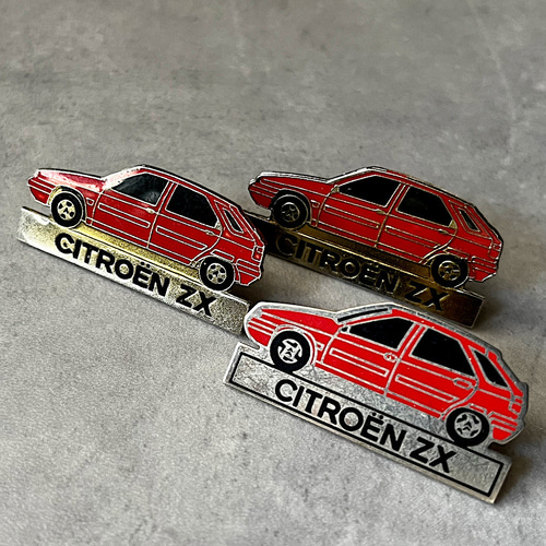 送料無料】3個 フランス ヴィンテージ ピンバッジ CITROEN ZX