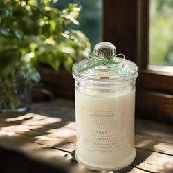 Sage Serenity - 木芯で灯す浄化とリラックスの焚き火キャンドル