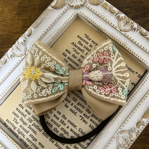インド刺繍リボンヘアゴム ⑤ ヘアゴム M's hokkori 通販 18336155