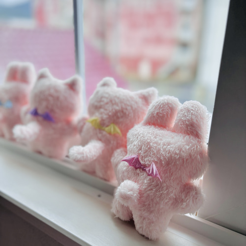 値下げ】ちびデビルくん。 うさぎ 手のひらサイズのぬいぐるみ②