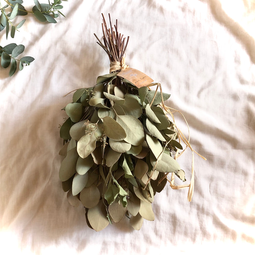 特価】ポポラスベリー ユーカリ スワッグ LM 35cm ＊ ドライフラワー