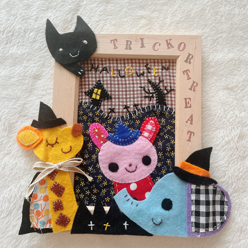 ハロウィンフレーム＊1◻️写真立て◻️フェルト雑貨◻️イラスト