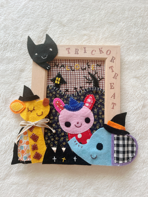 ハロウィンフレーム＊1◻️写真立て◻️フェルト雑貨◻️イラスト  