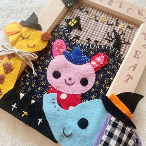 ハロウィンフレーム＊1◻️写真立て◻️フェルト雑貨◻️イラスト  