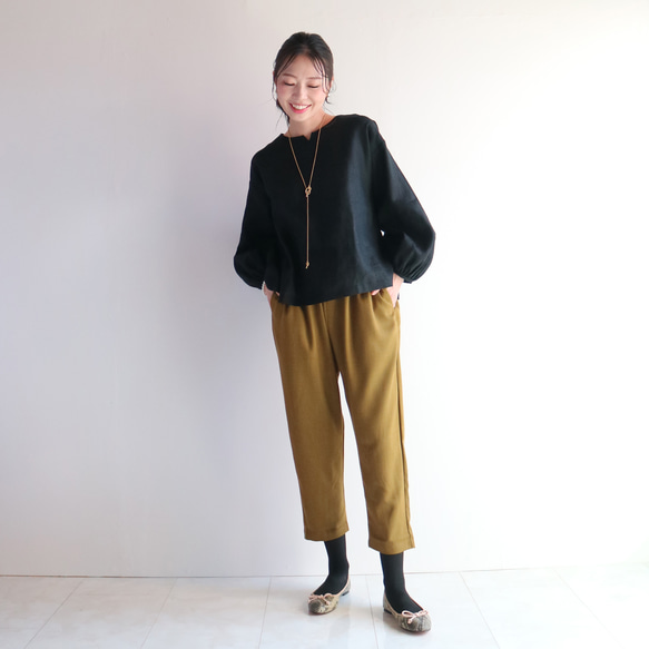 兩種長度 [秋季橄欖綠] 舒適寬鬆的燈籠褲 ♥ 第6張的照片