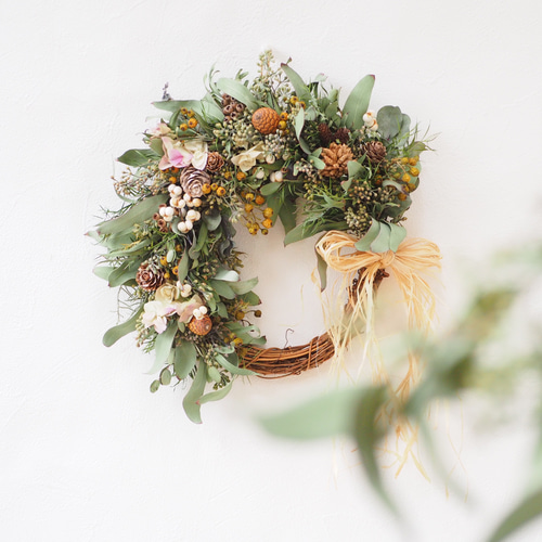 Autumn木の実のナチュラルリース リース Non*no Dried Flowers 通販  