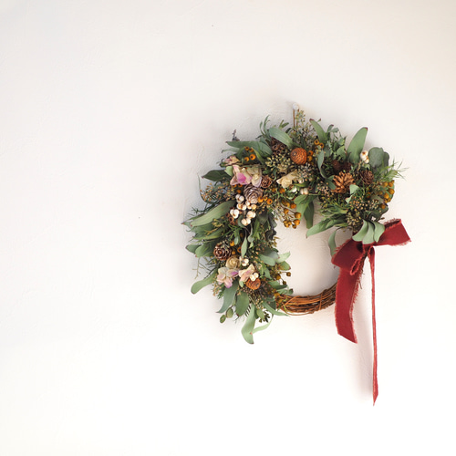 Autumn木の実のナチュラルリース リース Non*no Dried Flowers 通販  