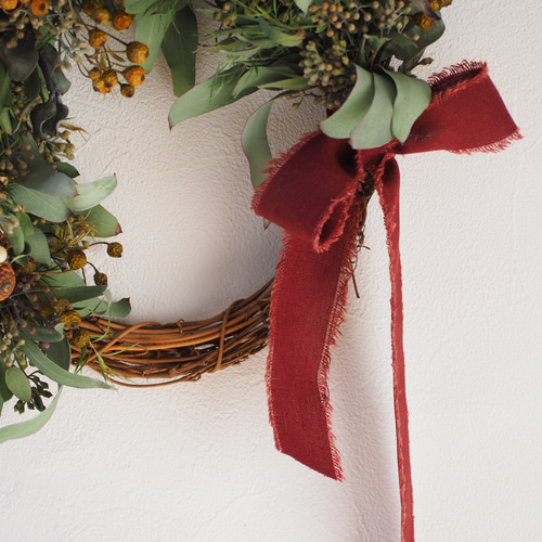 Autumn木の実のナチュラルリース リース Non*no Dried Flowers 通販  