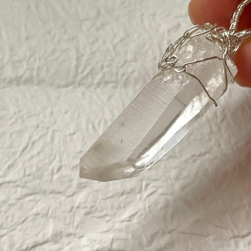 レムリアンシードクリスタル ポイント ペンダントトップ(超透明 天然石