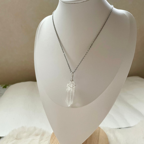 レムリアンシードクリスタル ポイント ペンダントトップ(超透明 天然石