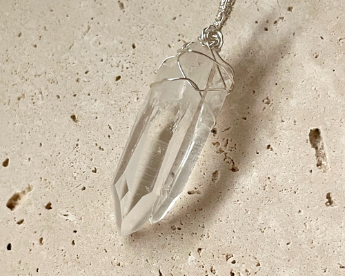 レムリアンシードクォーツ　ペンダントトップ レムリアンシードクリスタル ポイント ペンダントトップ(超透明 天然石