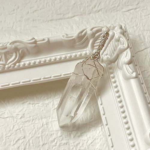 レムリアンシードクリスタル ポイント ペンダントトップ(超透明 天然石