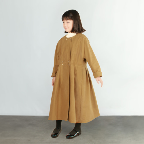 ドルマンスリーブコート ノーカラー 子供：110サイズ・130サイズ