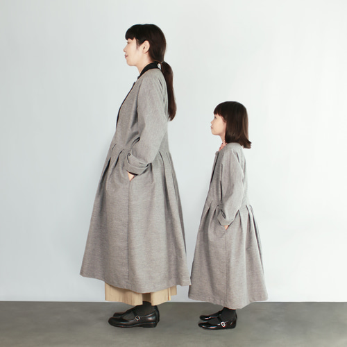 foufouドルマンスリーブコート ドルマンスリーブコート ノーカラー 子供：110サイズ・130サイズ