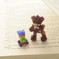 【手作りキット】テディベア～Theoとカラフル機関車～ 2枚目の画像