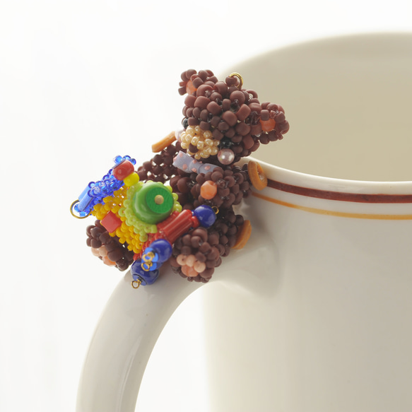 【手作りキット】テディベア～Theoとカラフル機関車～ 3枚目の画像