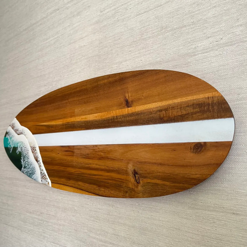 サーフボード型 ミニテーブル レジンアート サイドテーブル yes.art.f