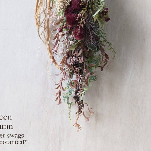 Halloween＊ホワイトパンプキン フェイクスワッグ スワッグ fu.wa.ran