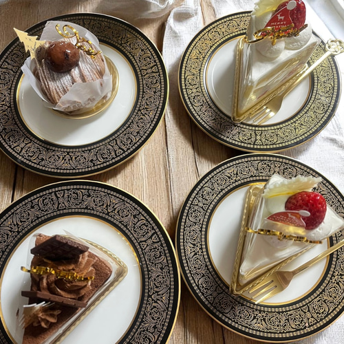 日本製 bone china mikasa 皿(大)1枚 ケーキ皿 大皿 antique