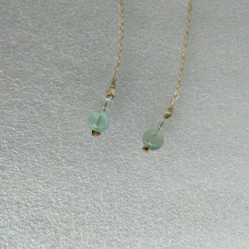 フローライトのマクラメネックレス フローライト+アクアマリンのマクラメ編み 天然石ネックレス | SHANTi WALA