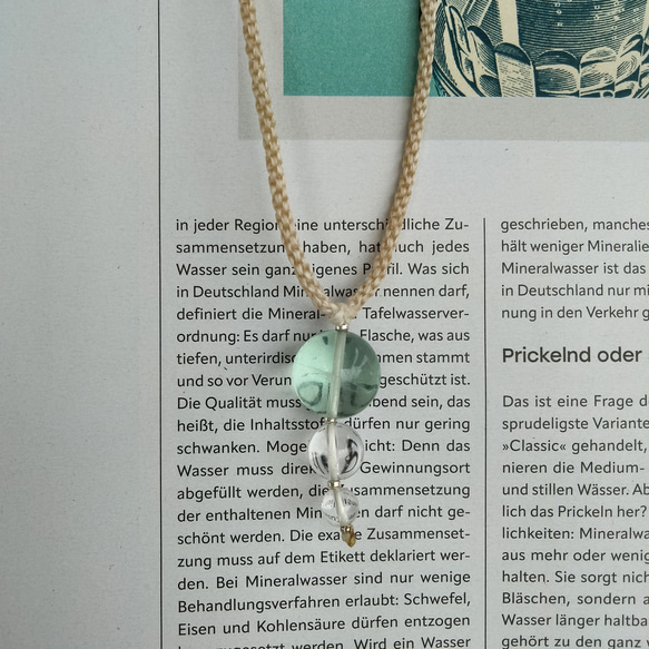 フローライトのマクラメネックレス H-76】フローライト☆マクラメネックレス Macrame ネックレス