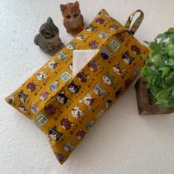 エコティッシュカバー☆マスクストッカー♪猫☆図鑑♪4カラー 2枚目の画像