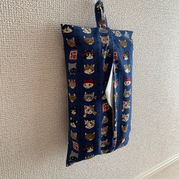 エコティッシュカバー☆マスクストッカー♪猫☆図鑑♪4カラー 5枚目の画像