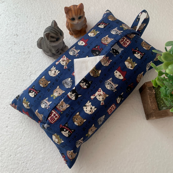 エコティッシュカバー☆マスクストッカー♪猫☆図鑑♪4カラー 3枚目の画像