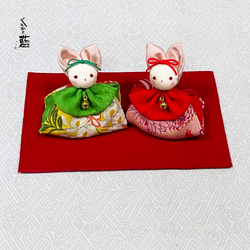 ヤーコプぬいぐるみお手玉(最終価格) うさぎのお手玉 ペア 箱付 s2239 ぬいぐるみ くらふと藍 通販 18337720