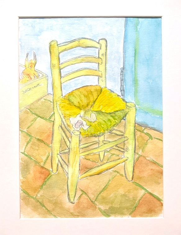 ゴッホいす2 水彩画原画 (F4) 絵画 yko 通販 18337744｜Creema