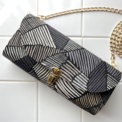 イギリス輸入生地 DEFINITYの軽やかショルダーバッグ スマホポシェット スマホショルダー お財布ポシェット 11枚目の画像