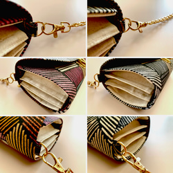 イギリス輸入生地 DEFINITYの軽やかショルダーバッグ スマホポシェット スマホショルダー お財布ポシェット 7枚目の画像