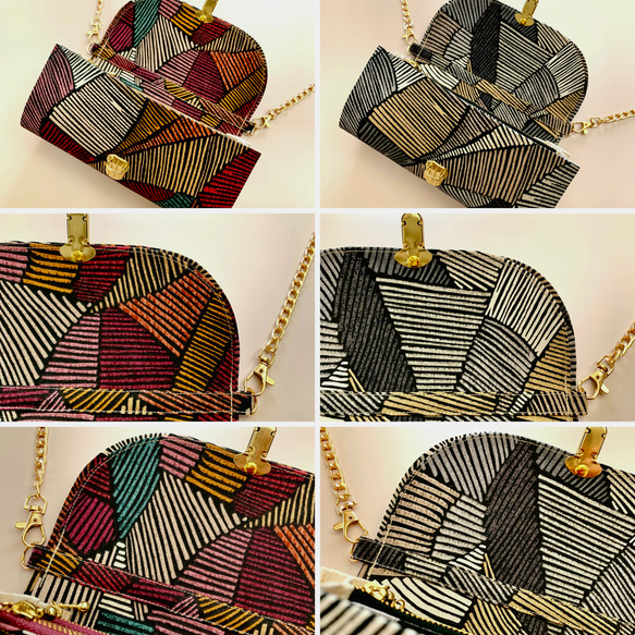 イギリス輸入生地 DEFINITYの軽やかショルダーバッグ スマホポシェット スマホショルダー お財布ポシェット 8枚目の画像