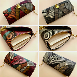 イギリス輸入生地 DEFINITYの軽やかショルダーバッグ スマホポシェット スマホショルダー お財布ポシェット 6枚目の画像