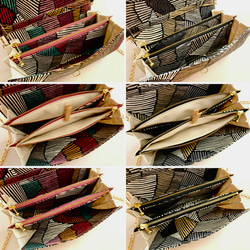 イギリス輸入生地 DEFINITYの軽やかショルダーバッグ スマホポシェット スマホショルダー お財布ポシェット 10枚目の画像