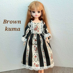 リカちゃん服 クラシック ワンピース その他人形 Brown kuma 通販